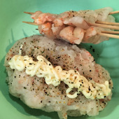 簡単！一度に粗みじん切りとすり身を作る！海老だけの海老カツと海老串カツ！