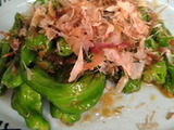 家庭菜園のししとう、味噌炒め