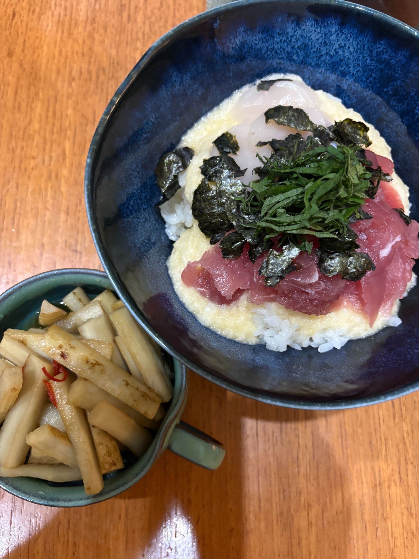山かけ丼の箸休めにしたらついつい全部食べてしまいました。