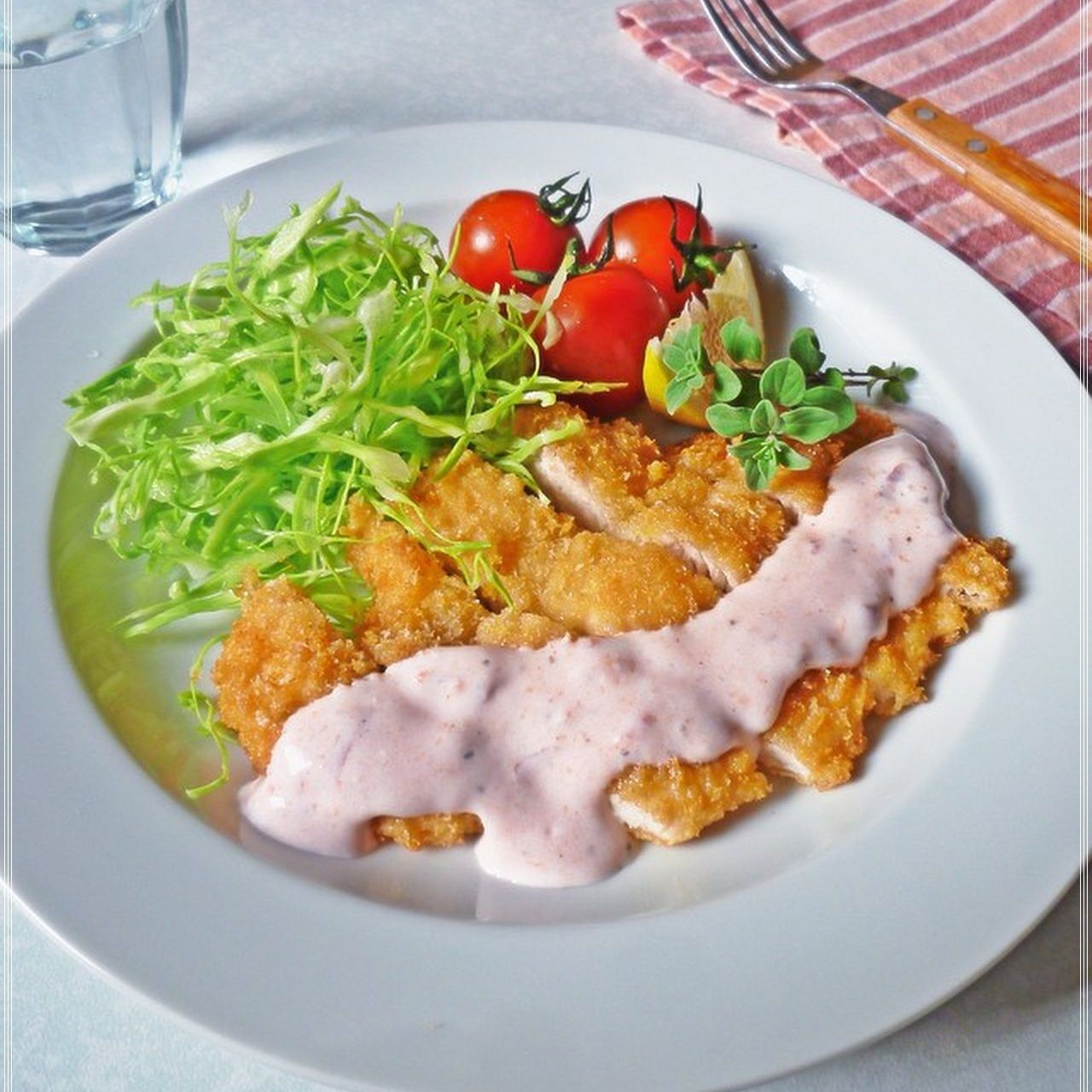 チキンフライ　梅チーズヨーグルトソース