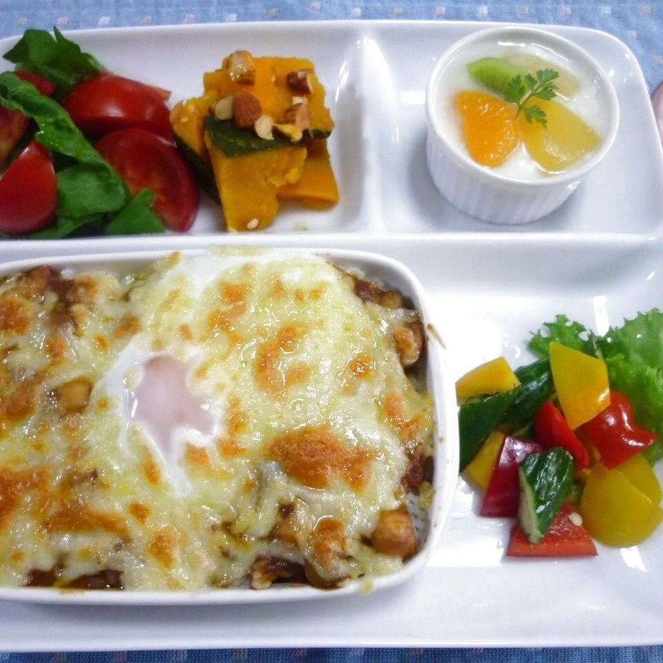 お豆の簡単梅カレードリア