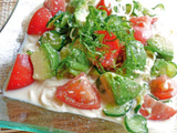 アボカドとトマトの冷や汁風豆乳ソーメン