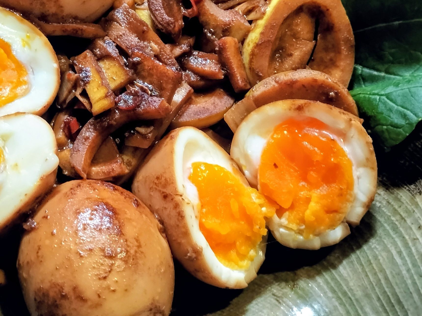 簡単！中華風味玉！ピリ辛海鮮甘味噌！濃厚コク旨〜！青椒肉絲の副菜！
