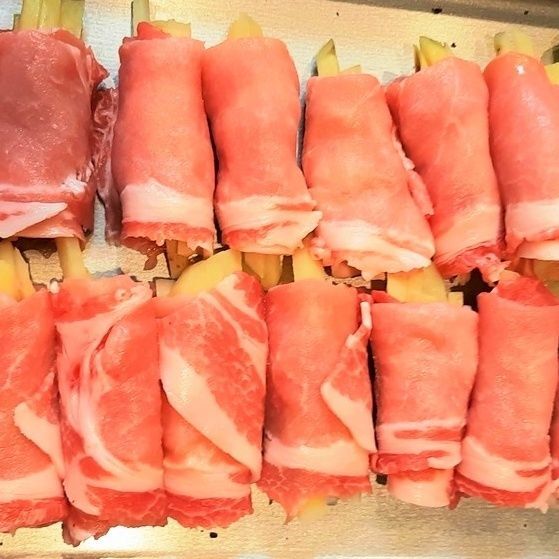 肉を巻く