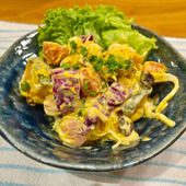 隠し味はドレッシング！デリ風カボチャサラダ