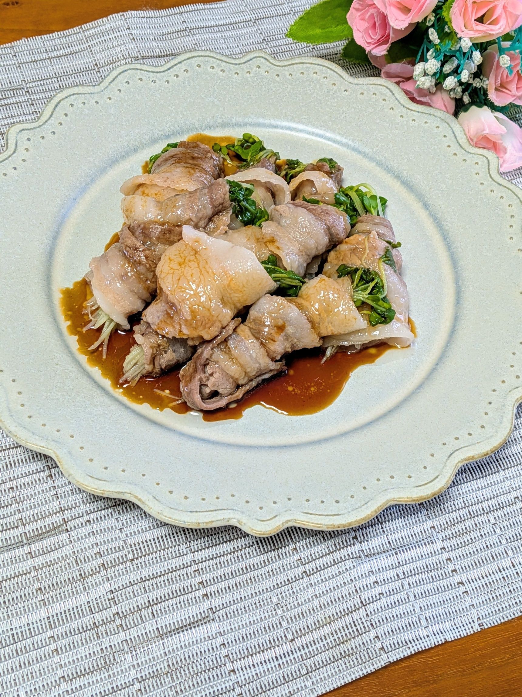 【三國シェフアレンジ⑤】豚肉の生姜レンジ蒸しを作ってみました。