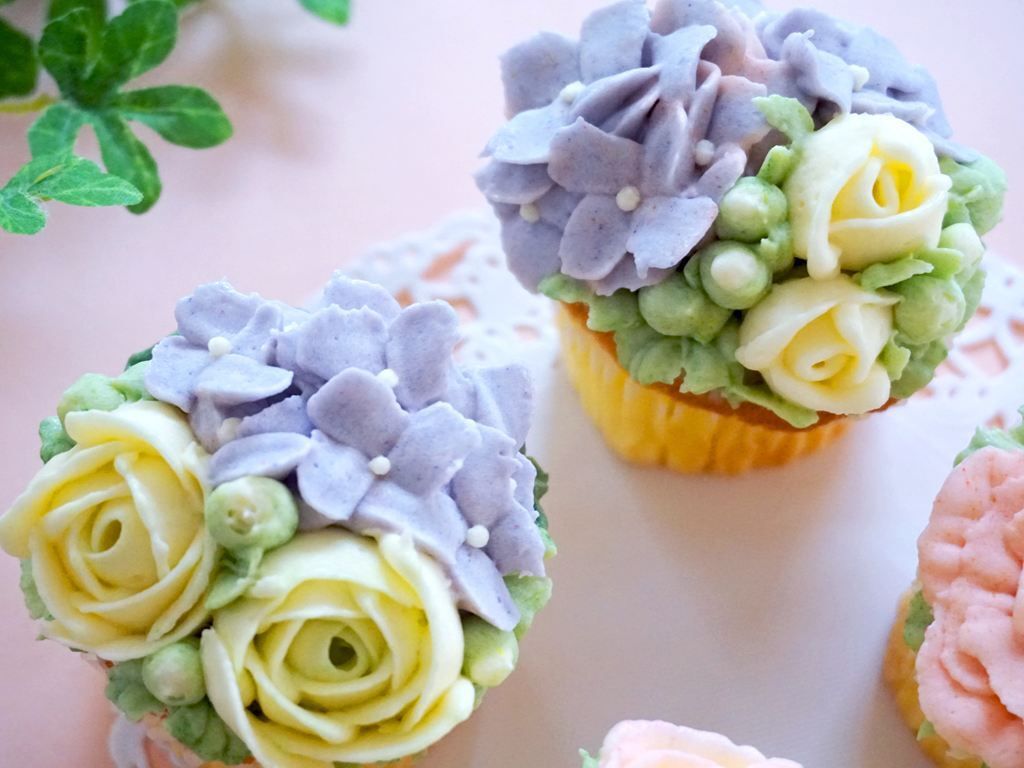 紫陽花ケーキのデザイン