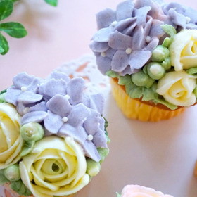 紫陽花ケーキのデザイン