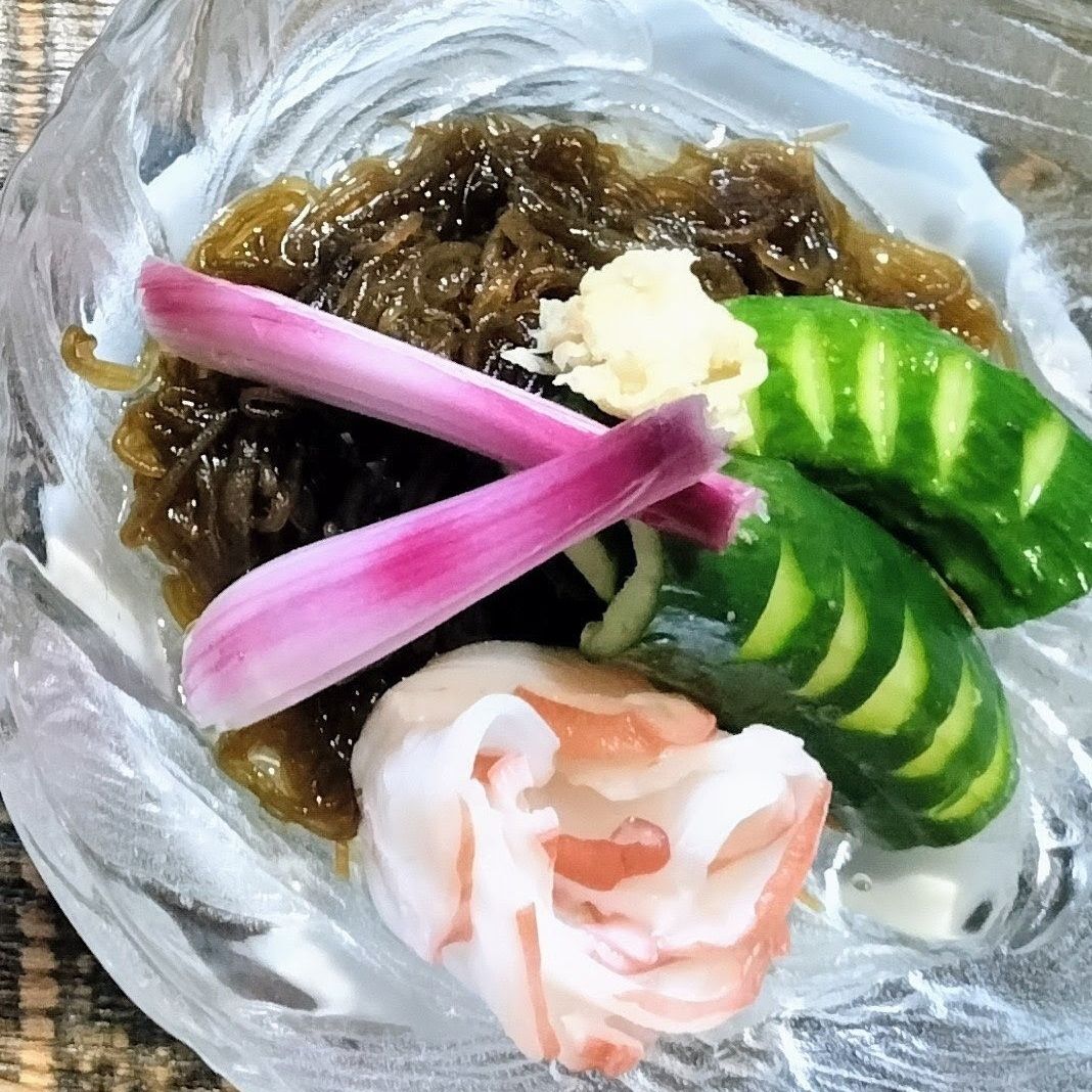 天丼の付け合わせ！華やかな五目酢の物！簡単！さっぱり酢の物！