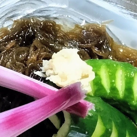 4、新生姜をすりおろして添える