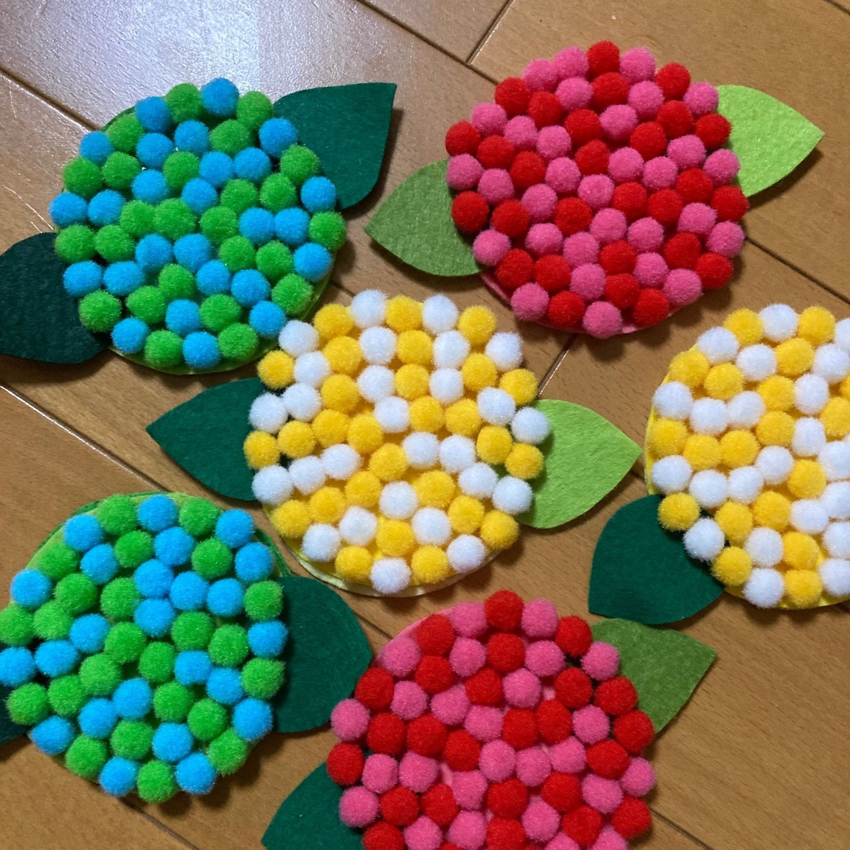100均デコボールで、簡単可愛いすぐできる！手作り紫陽花コースター！