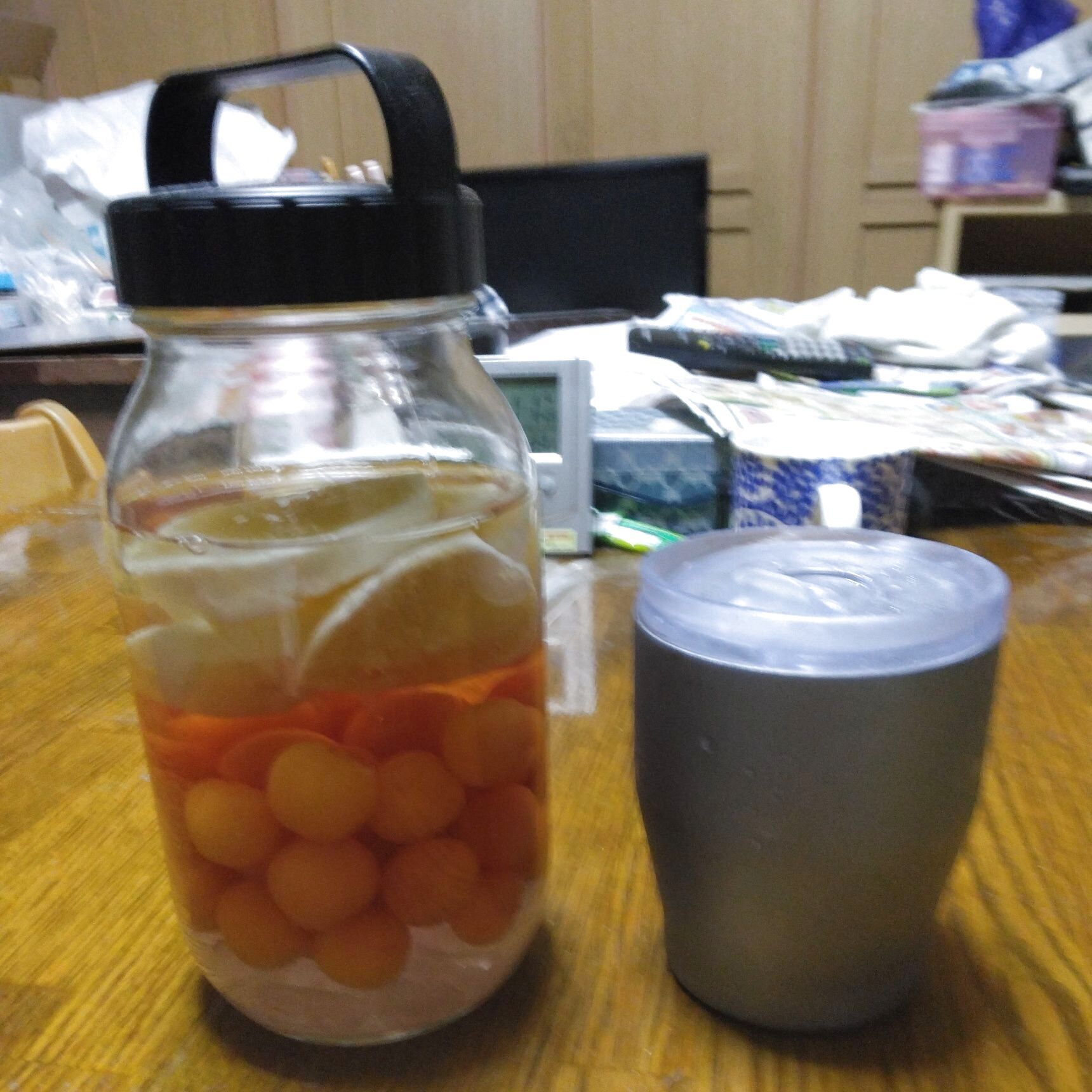果実酒の水割り　お冷やで美味しいです