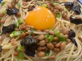 何にもない時に、納豆パスタがオリーブオイルとニンニクでご馳走になる！