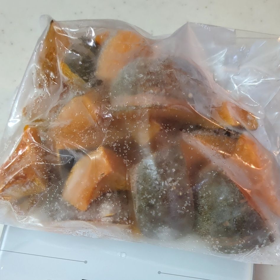 aの材料でかぼちゃ餡を作ります