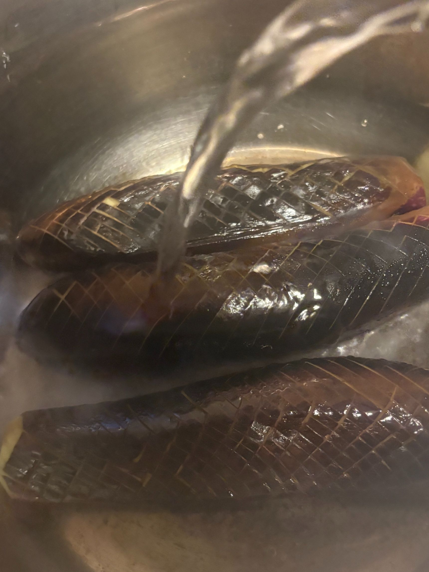 ひたひたぐらいに水を入れます。