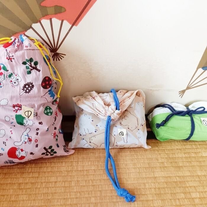 巾着袋のわたし流の結び方