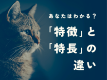 「特徴」と「特長」の違い、説明できますか？意外と知らない使い分けをわかりやすく解説！