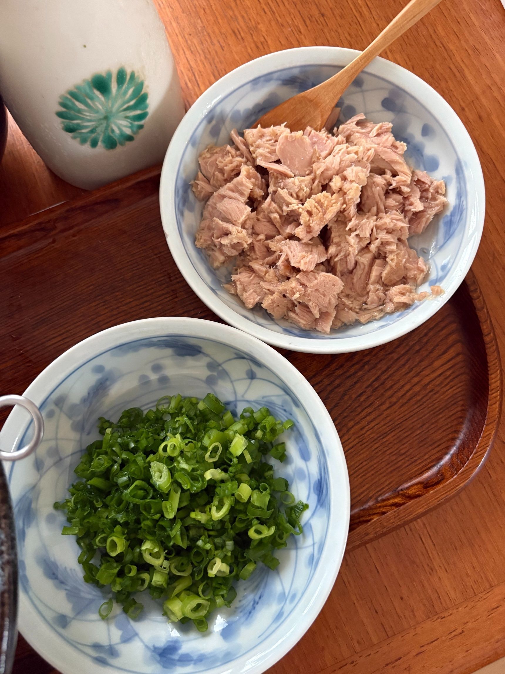 お好みで小葱とシーチキンでタンパク質も！