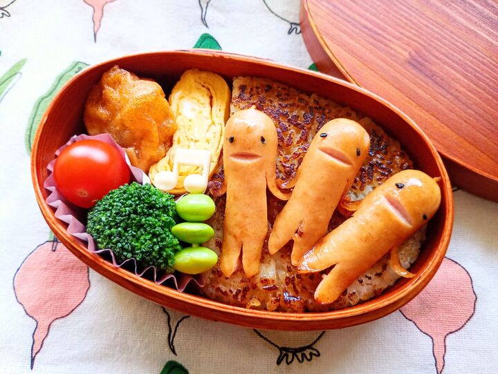 お弁当箱にぴったりハマる!握らない焼きおにぎり弁当【脱マンネリに♡】