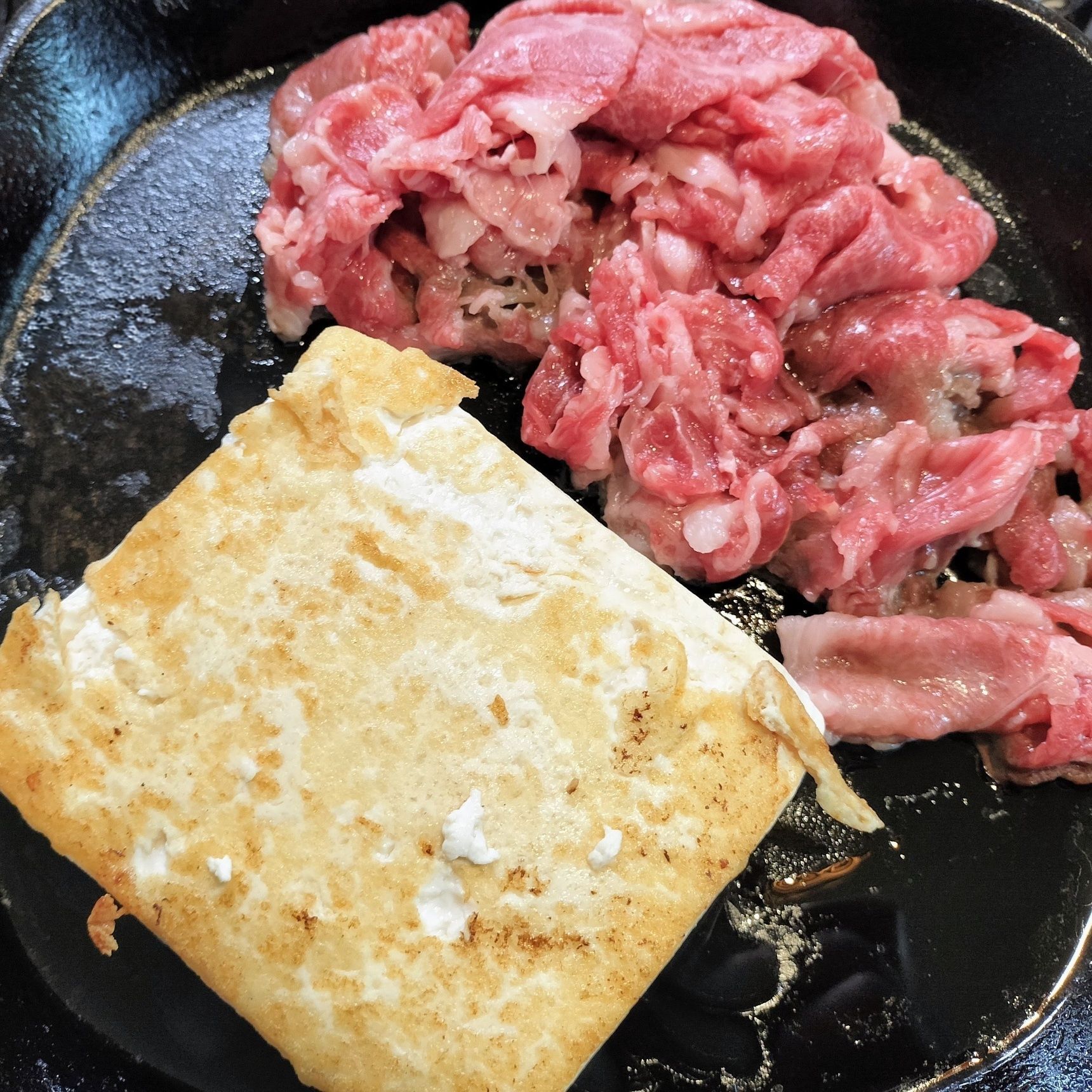 簡単！手抜き！旨辛海鮮ビビンバ！ドーンと牛肉と豆腐！