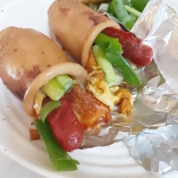 イカにおいしいものを詰めよう！ 私はこれ