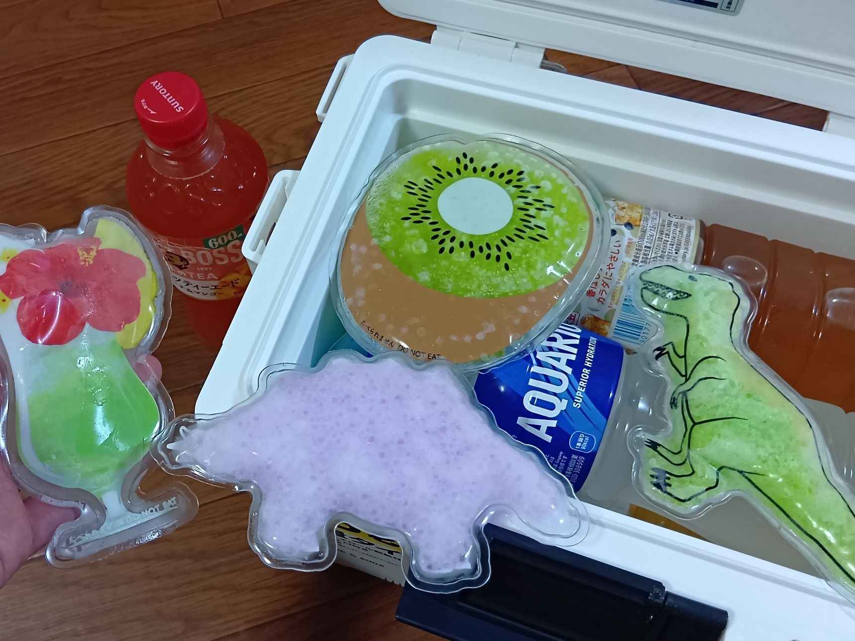 夏場は冷凍庫も食品でいっぱいになりがちなので、専用の保冷スペースを作っておくと便利かもしれません。画像は、DAIWA 6L Cooler Boxです。