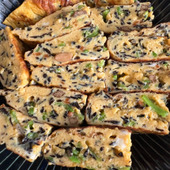 パック入りヒジキの煮つけを卵焼きに入れたら懐かしいお味で感激！