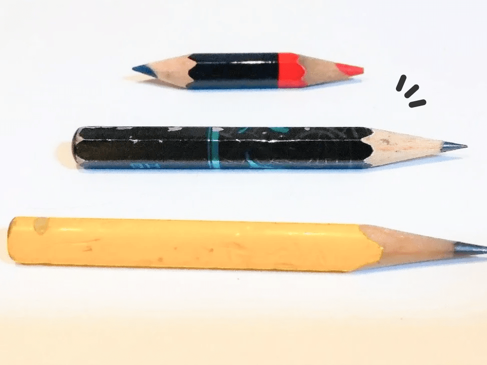 「短くなった鉛筆」を最後まで使い切る意外な方法。今まで何本無駄にしてたんだ！！
