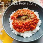 とろける茄子が嬉しい。夏野菜のキーマカレー