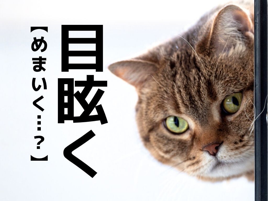 【目眩く】なんて読む？「めまい」＋「く」でまさかの読み方に！【読めそうで読めない漢字クイズ】