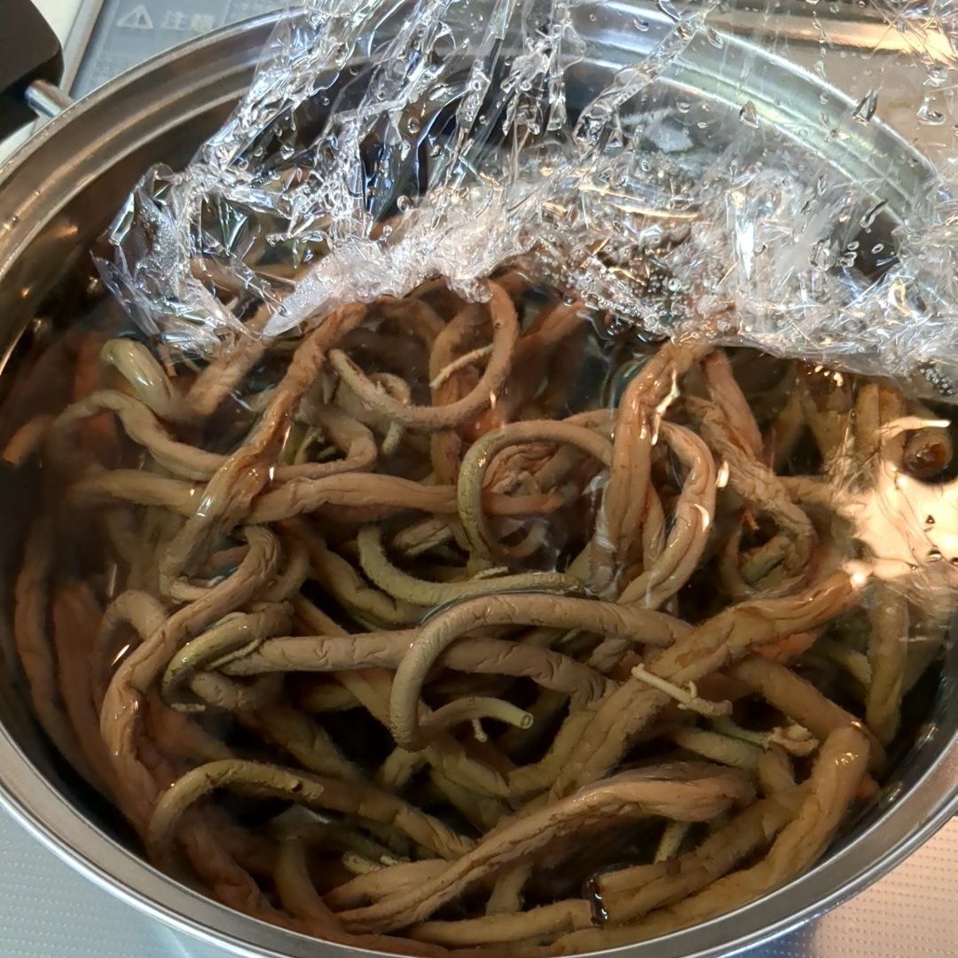 干しゼンマイを戻します！