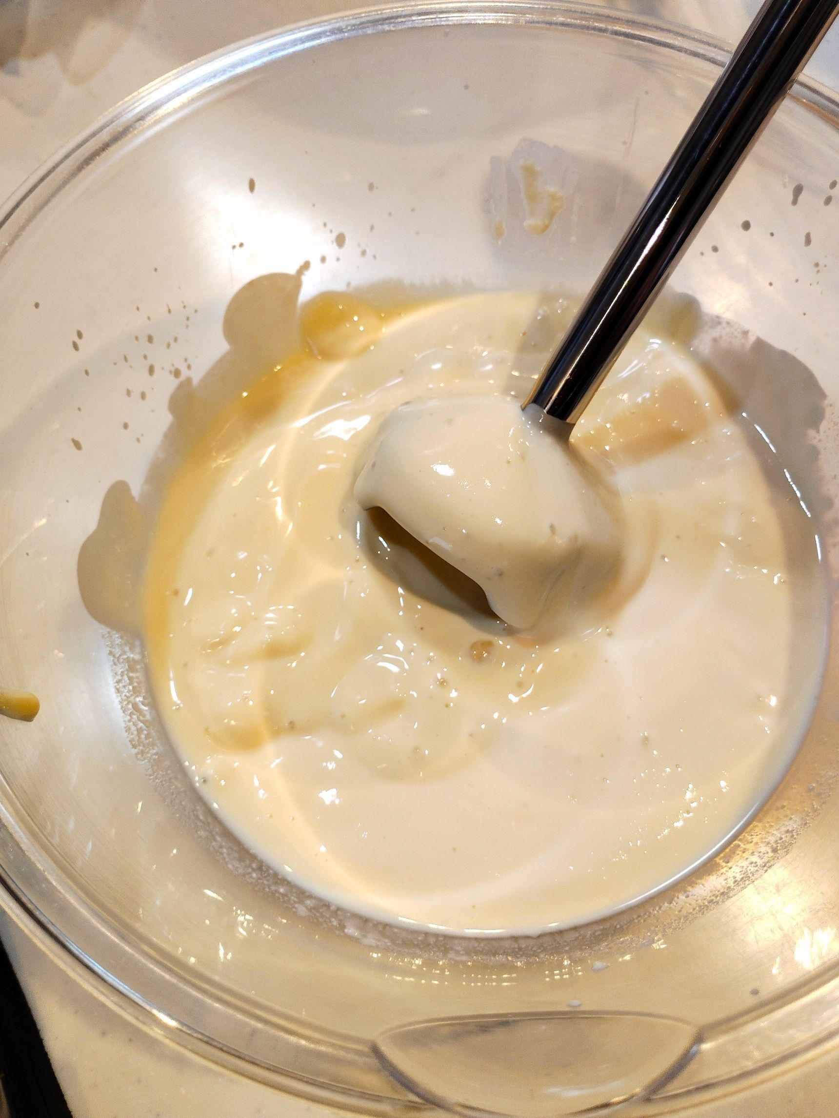 豆腐をかくはんする