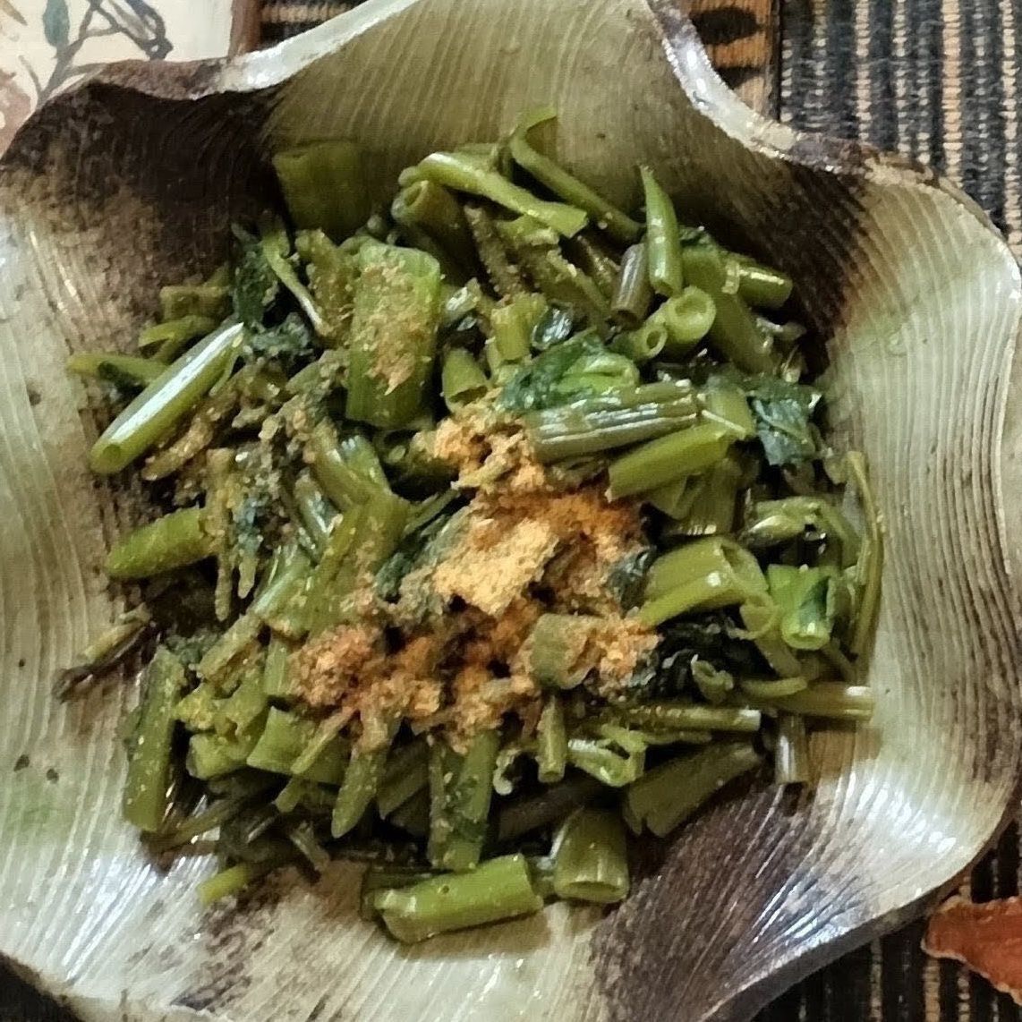 空芯菜！炒め物も良いけど、和風お浸しも美味〜！