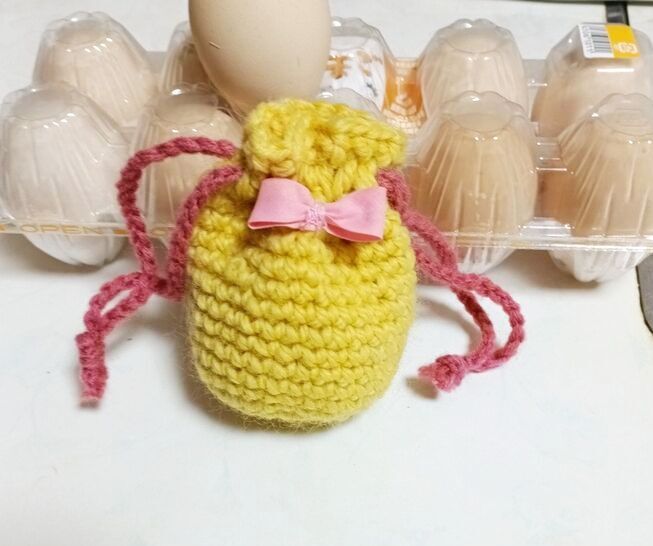 これからの季節に備えて。ゆで卵巾着