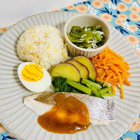 【天然魚クエスト】カフェランチ再現！天然真鯛でワンプレートごはん