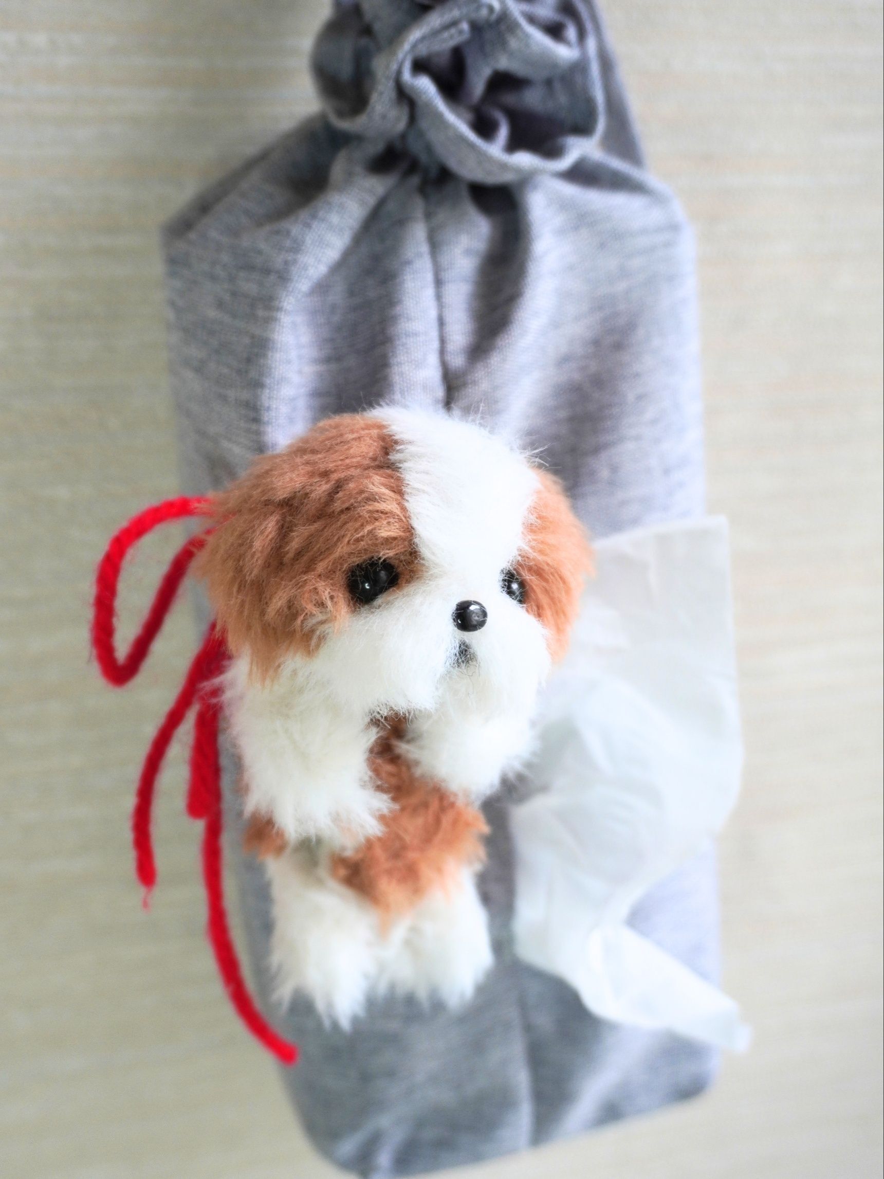 モールで作ったシーズー犬でティシュカバーを可愛くアレンジ