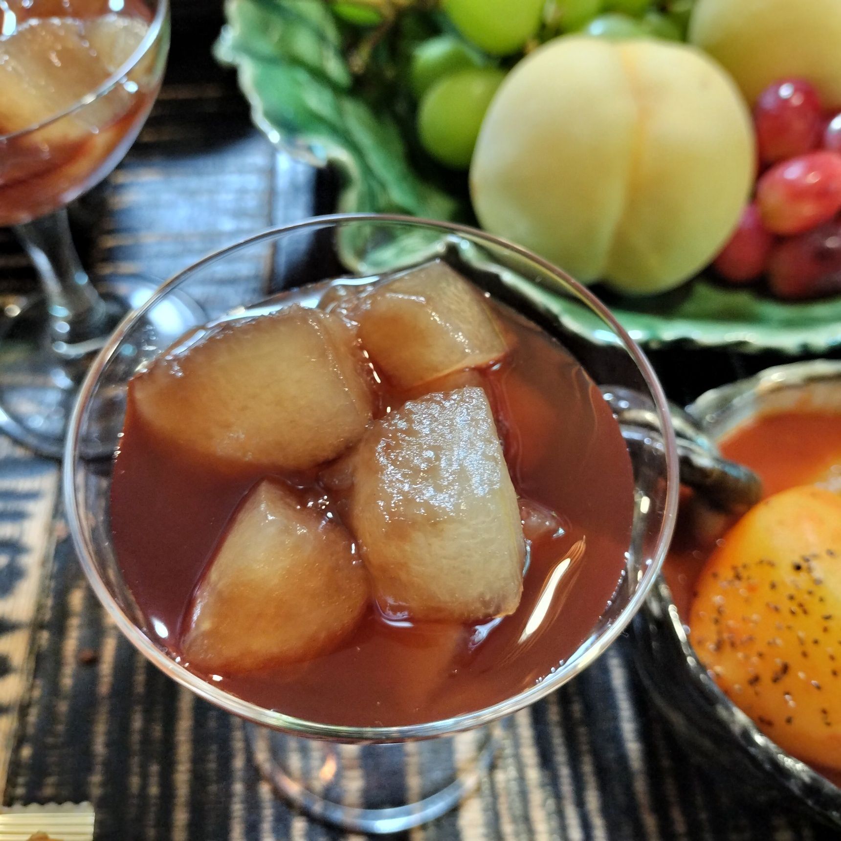 赤褐色仕上げの冬瓜！デザートと副菜！まるで洋梨！冬瓜特有のクセなし！