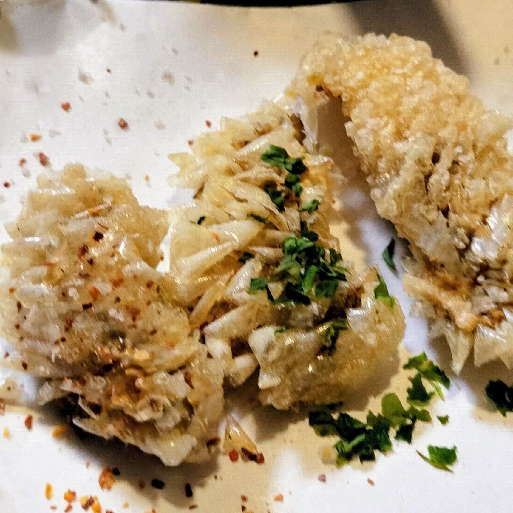 血鯛が絶品！皮の松笠揚げ！3種の味！濃厚サクサクパリパリ！