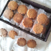 黒糖、ナッツ,　シナモンクッキー