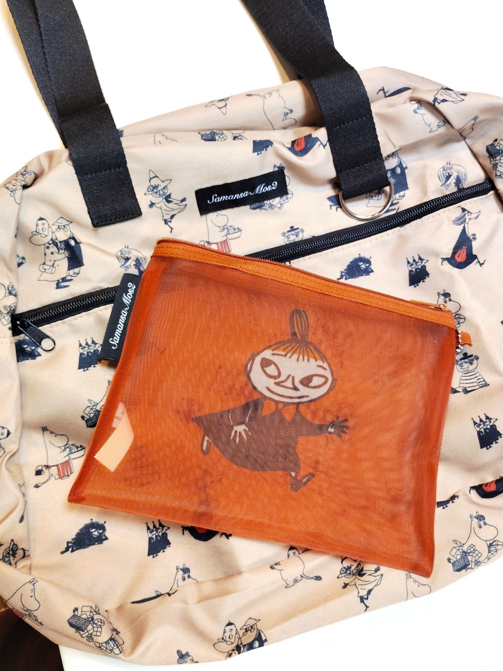 お得にゲット！【ムーミン＆サマンサモスモス】たためるボストンバッグとポーチ