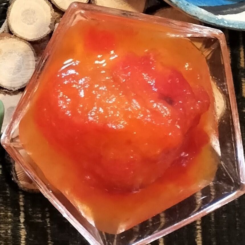 柚子醤油で食べる握り寿司の付け合わせ！完熟フルーツを使った酢の物！