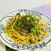 ソースはレンジで！きのこたっぷり和風スパゲティ