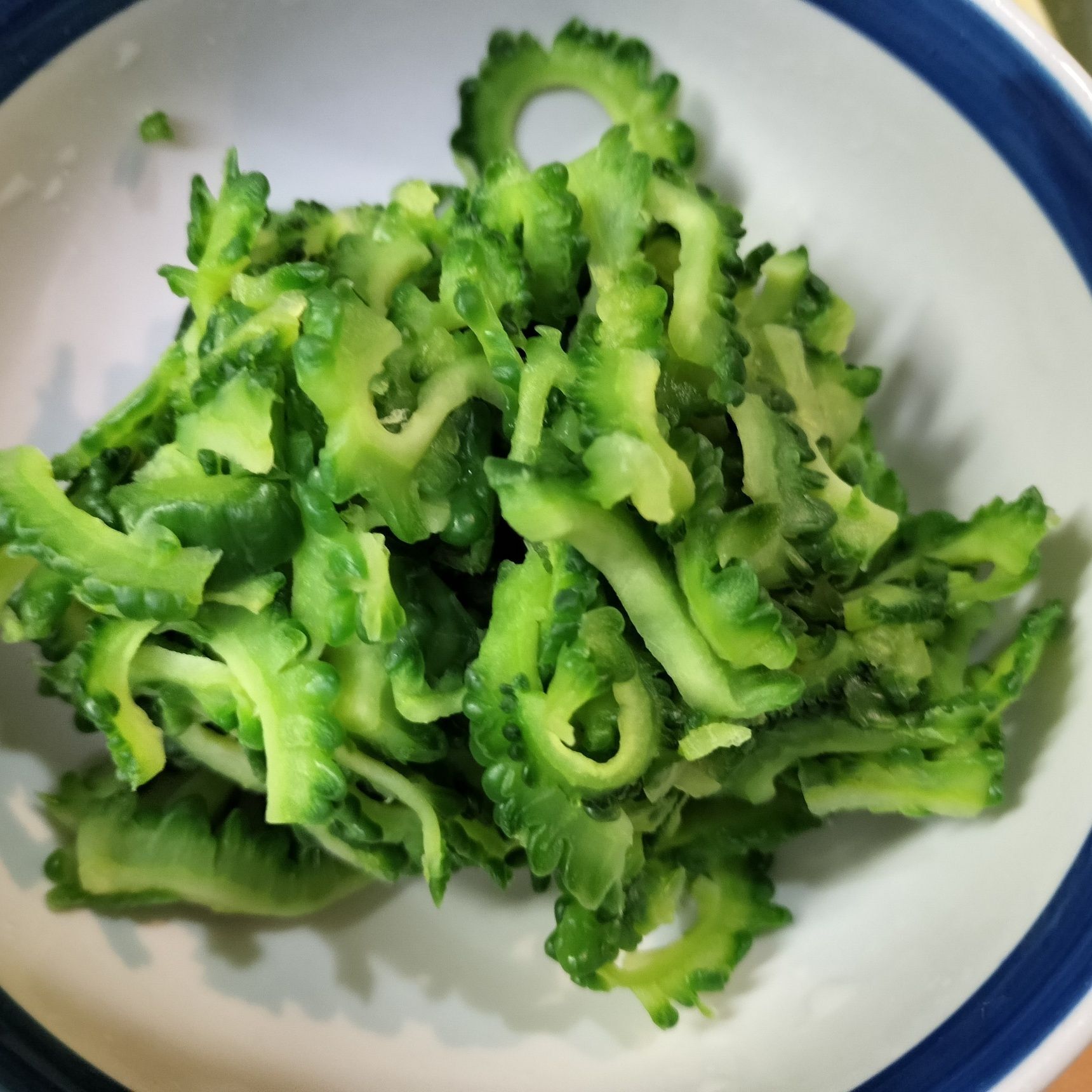 1、レンチンゴーヤを作る