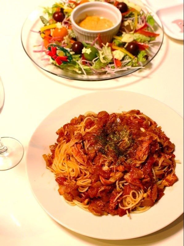 カニのトマトソースパスタ風【カニなのにコスパ！】