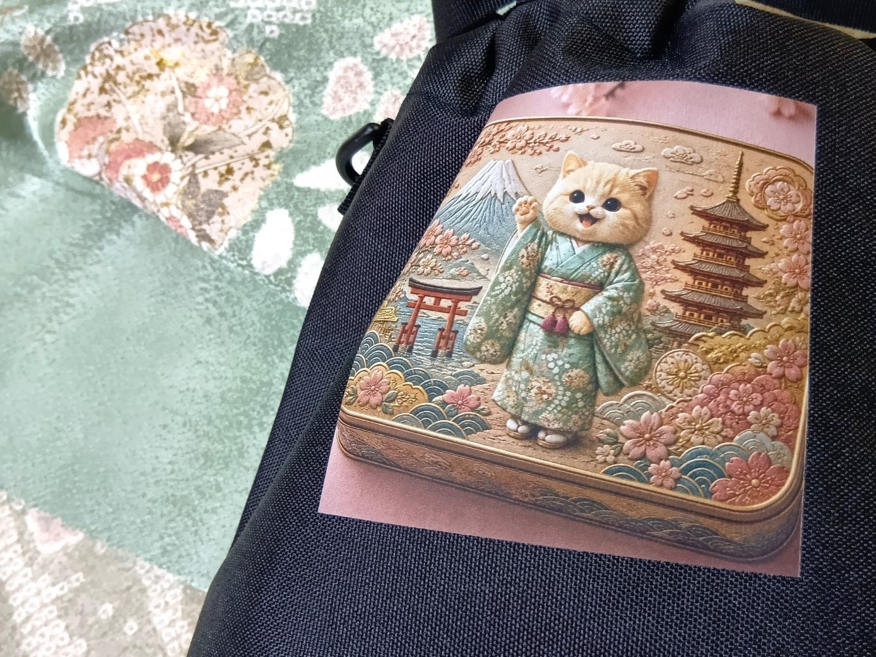 世界に1つ！お気に入りの着物猫がバッグになりました！SUZURIで作った私だけの愛用品