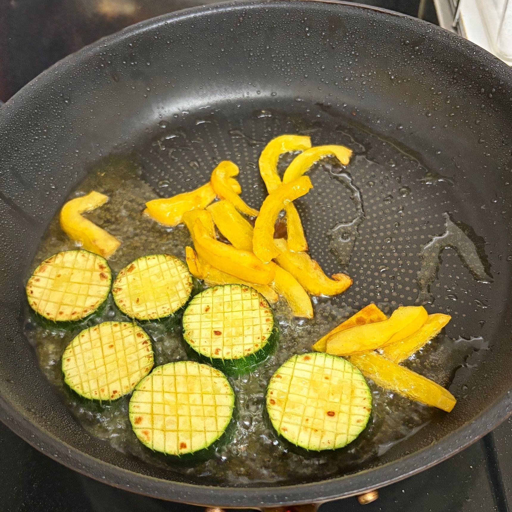 野菜を焼く