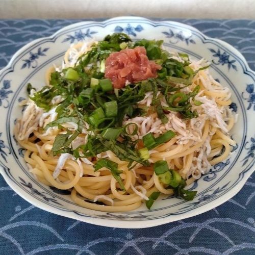 身体にやさしい釜揚げちりめんパスタ