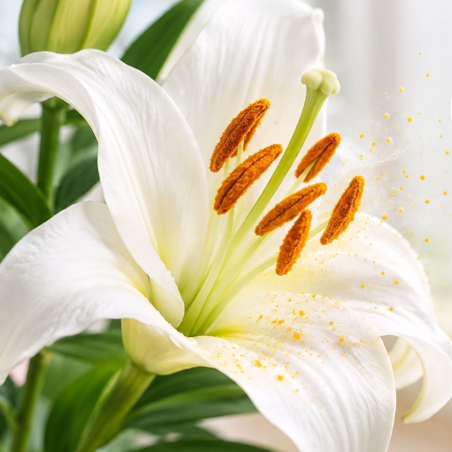2. ユリの花には、おしべが6本あります