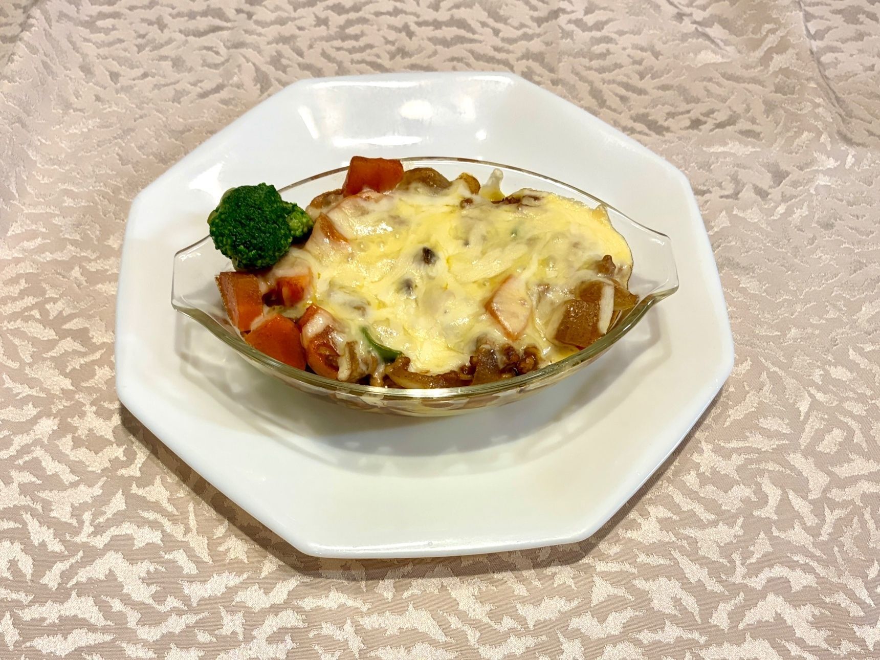 キーマカレーで作るフィットチーネのパスタグラタン