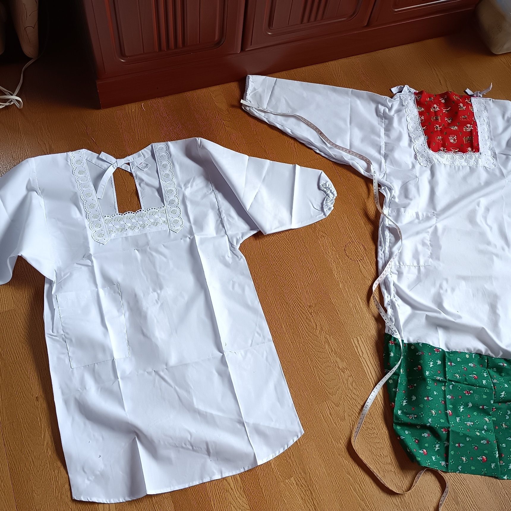 割烹着で介護服を作りました